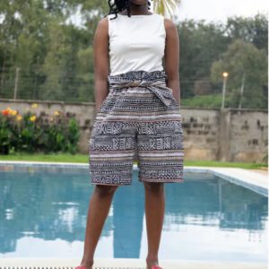 African Print Paperbag Waist shorts/Ankara shorts/Kente shorts