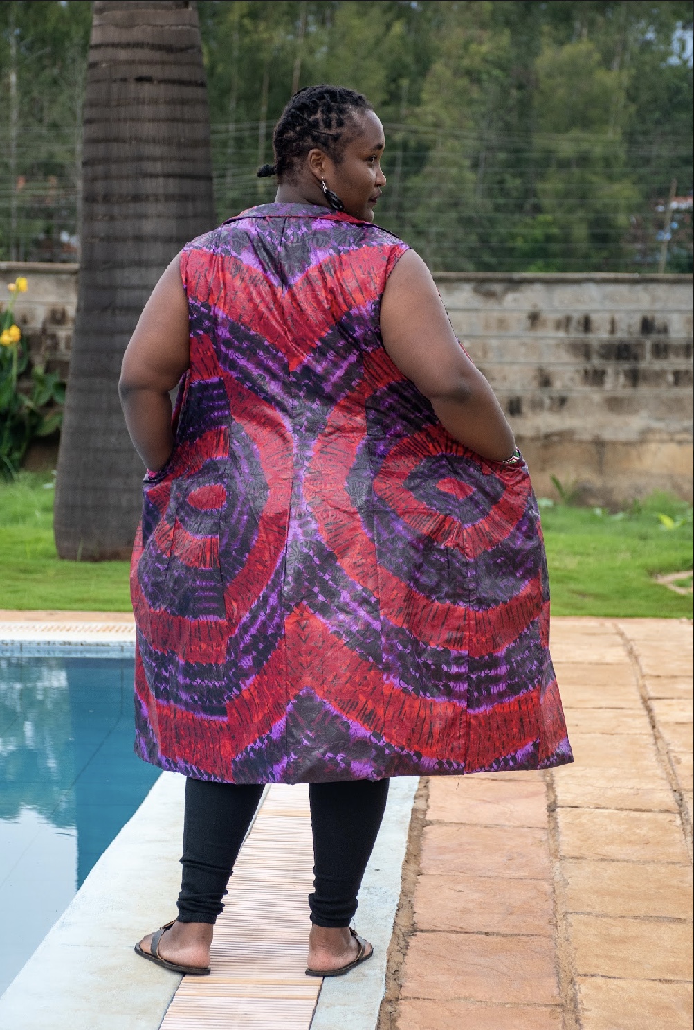 African Print Kimono Jacket/Ankara Kimono Jacket/sleeveless kimono jacket/African print duster/African Print Women’s Vest - Image 2