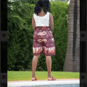 African Print Paperbag Waist shorts/Ankara shorts/Kente shorts