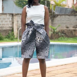 African Print Paperbag Waist shorts/Ankara shorts/Kente shorts