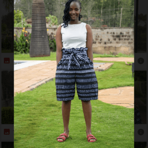 African Print Paperbag Waist shorts/Ankara shorts/Kente shorts