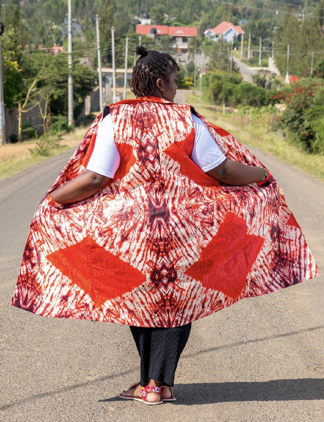 African Print Kimono Jacket/Ankara Kimono Jacket/sleeveless kimono jacket/African print duster/African Print Women’s Vest - Image 2