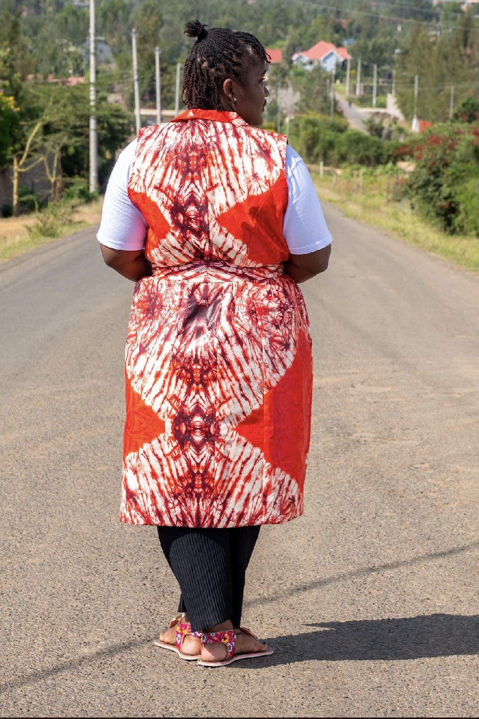 African Print Kimono Jacket/Ankara Kimono Jacket/sleeveless kimono jacket/African print duster/African Print Women’s Vest - Image 3