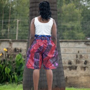 African Print Paperbag Waist shorts/Ankara shorts/Kente shorts