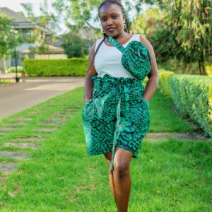 African Print Paperbag Waist shorts/Ankara shorts/Kente shorts