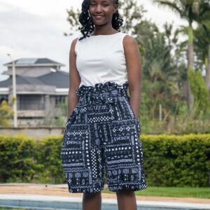 African Print Paperbag Waist shorts/Ankara shorts/Kente shorts